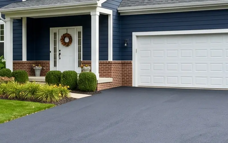 Finished driveway masonry near Boston MA