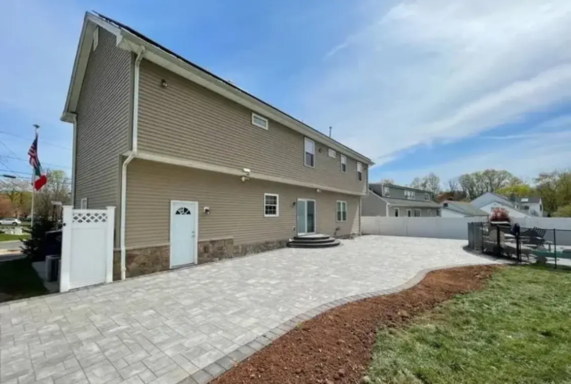 Large paver patio near Boston MA